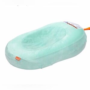 Boon Inflatable Baby Bath Float with Light Mint Terry Cover